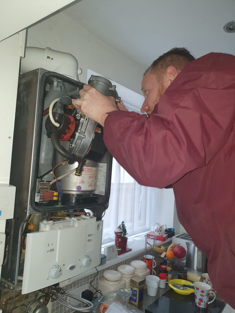 Boiler Repair 2 ABI engineer working on a boiler